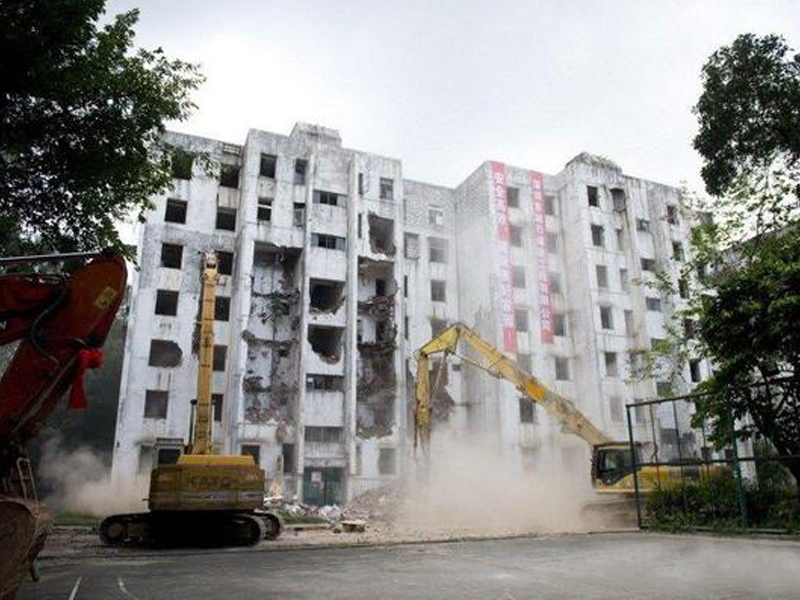 使用海沙的建筑物，墻體受損嚴(yán)重